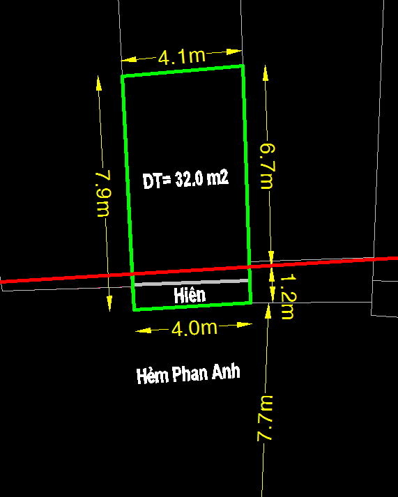 Bán nhà Quận Tân Phú hẻm Phan Anh, DT 32.0 m2, Giá 2.0 tỷ